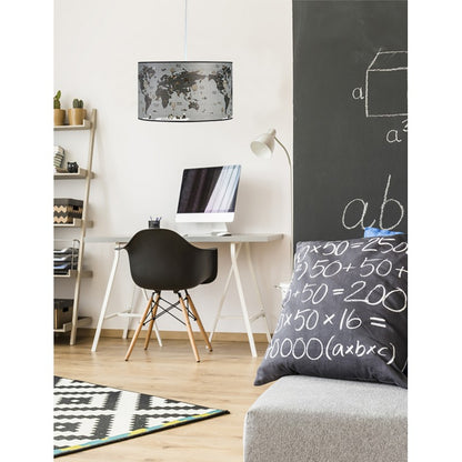 Φωτιστικό Μονόφωτο Παιδικό Αμπαζούρ Υδρόγειος Ε27 Φ40