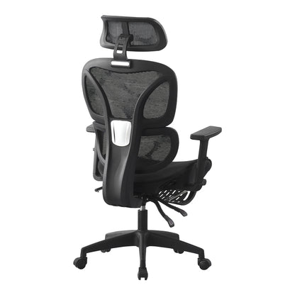 Executive Office Chair with Footrest Corus Mesh Black 62x69x125-135