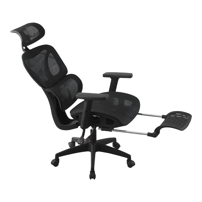 Executive Office Chair with Footrest Corus Mesh Black 62x69x125-135