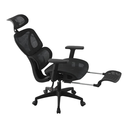 Executive Office Chair with Footrest Corus Mesh Black 62x69x125-135