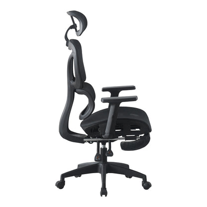 Executive Office Chair with Footrest Corus Mesh Black 62x69x125-135