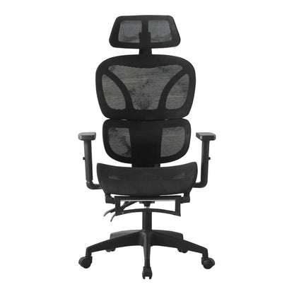 Executive Office Chair with Footrest Corus Mesh Black 62x69x125-135