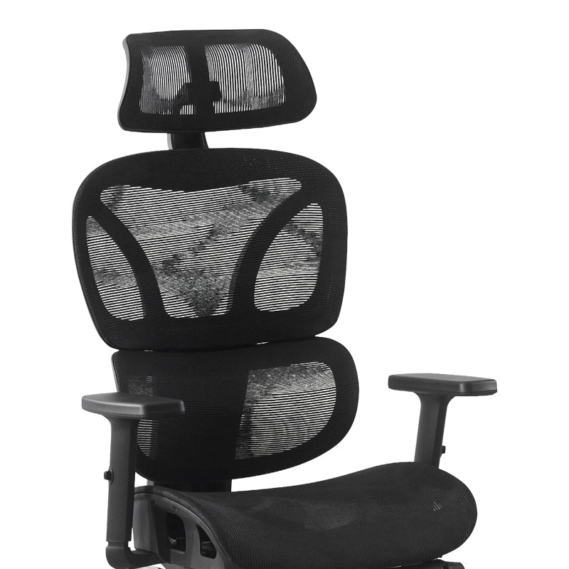 Executive Office Chair with Footrest Corus Mesh Black 62x69x125-135