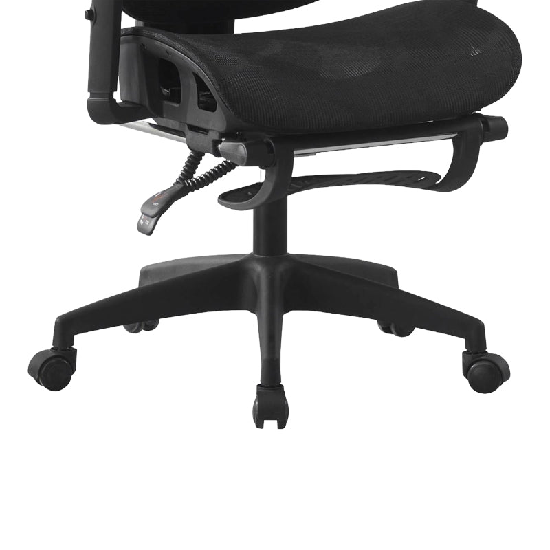 Executive Office Chair with Footrest Corus Mesh Black 62x69x125-135