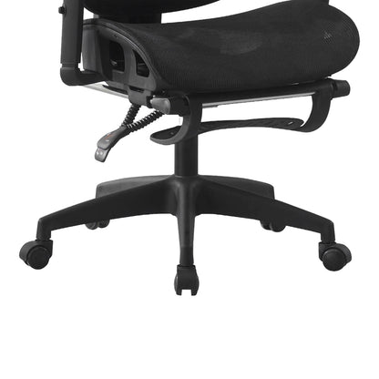 Executive Office Chair with Footrest Corus Mesh Black 62x69x125-135