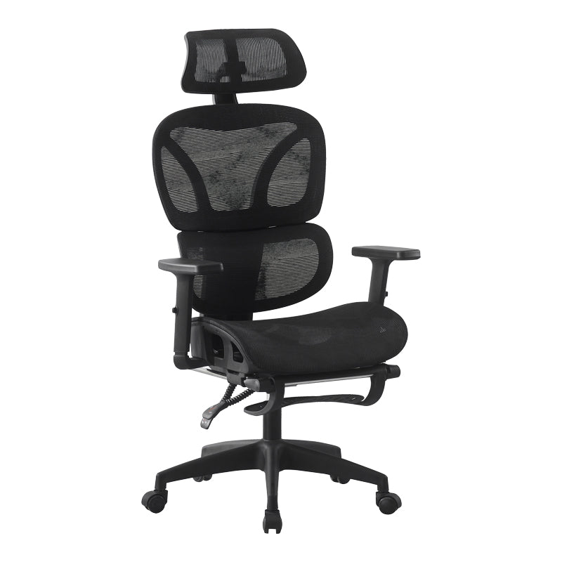 Executive Office Chair with Footrest Corus Mesh Black 62x69x125-135