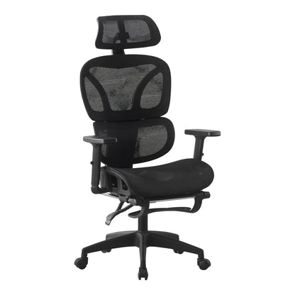 Executive Office Chair with Footrest Corus Mesh Black 62x69x125-135