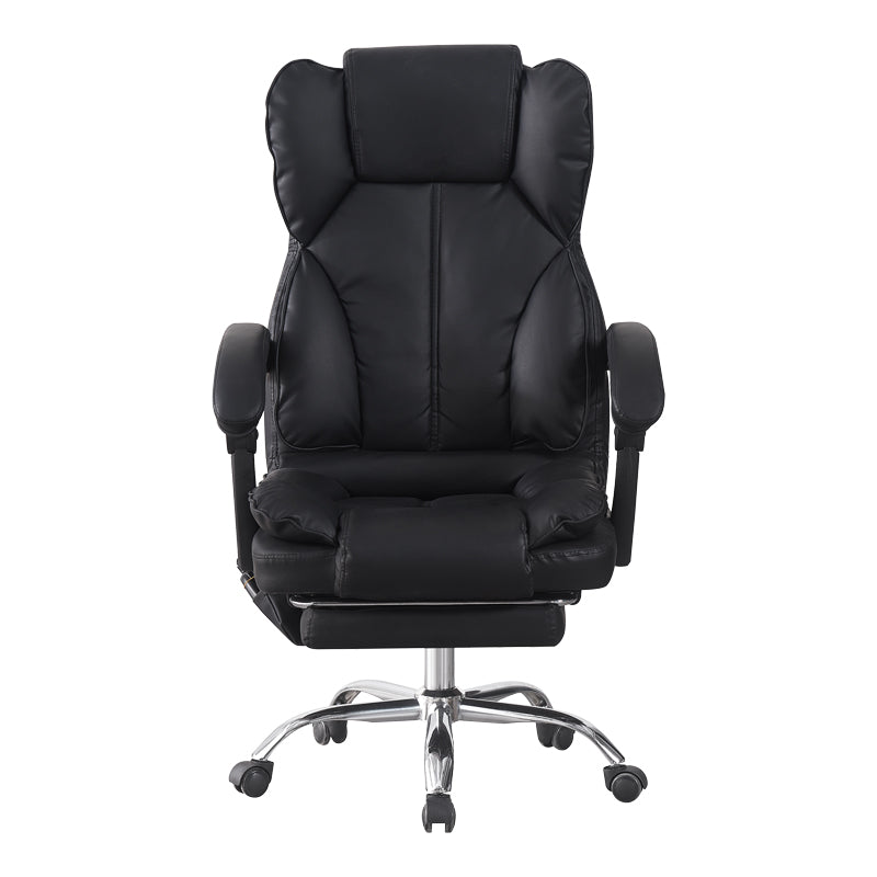 Director's Office Chair with Footrest and Massage Mechanism Ekse PU Black 64.5x75x109-119