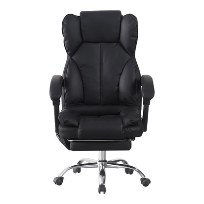 Director's Office Chair with Footrest and Massage Mechanism Ekse PU Black 64.5x75x109-119