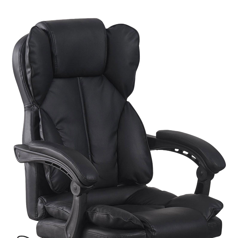 Director's Office Chair with Footrest and Massage Mechanism Ekse PU Black 64.5x75x109-119