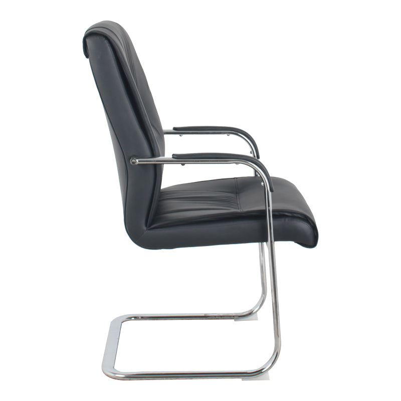 Visitor Chair Biani Black PU-Chrome Leg 57.7x70x101