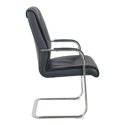 Visitor Chair Biani Black PU-Chrome Leg 57.7x70x101