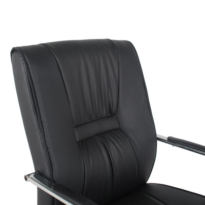 Visitor Chair Biani Black PU-Chrome Leg 57.7x70x101