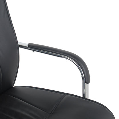 Visitor Chair Biani Black PU-Chrome Leg 57.7x70x101