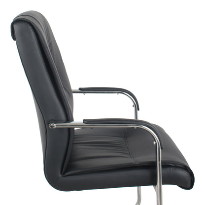 Visitor Chair Biani Black PU-Chrome Leg 57.7x70x101