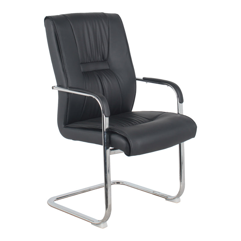 Visitor Chair Biani Black PU-Chrome Leg 57.7x70x101