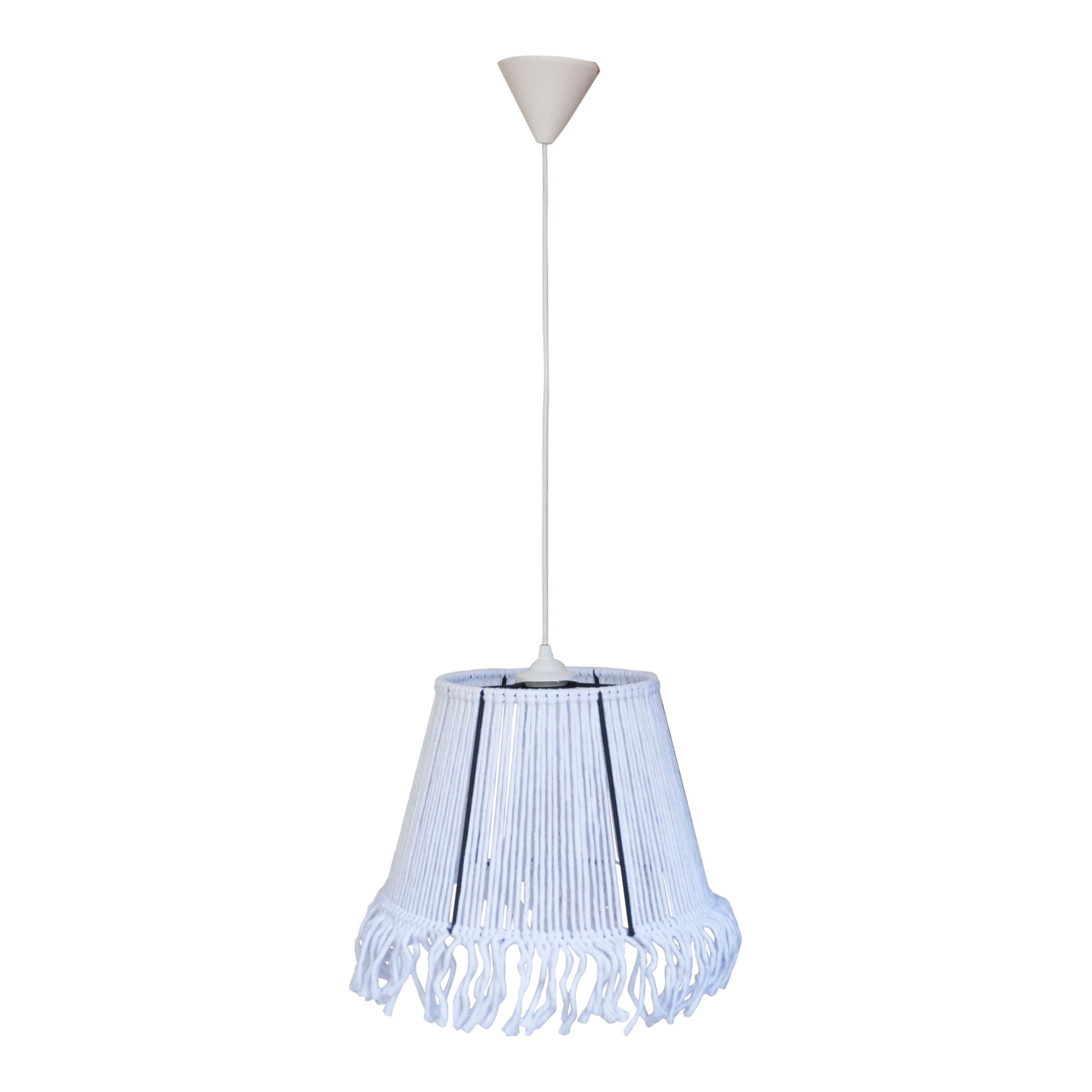 Φωτιστικό Κρεμαστό Μονόφωτο Λευκό Ε27 Φ30x85