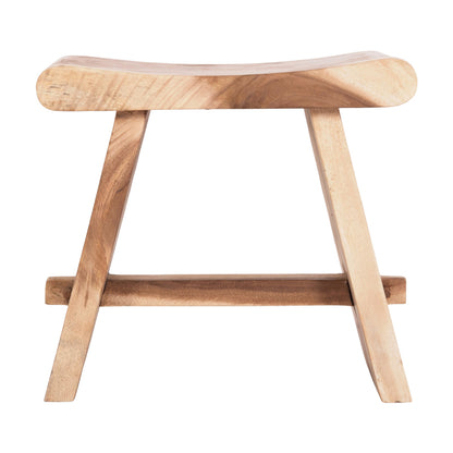 Σκαμπό Saddle Suar Ξύλο σε Φυσική Απόχρωση 50x30x50