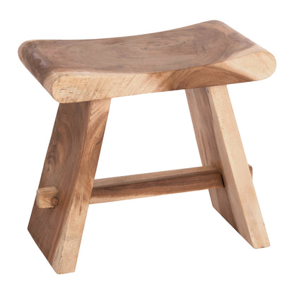 Σκαμπό Saddle Suar Ξύλο σε Φυσική Απόχρωση 50x30x50