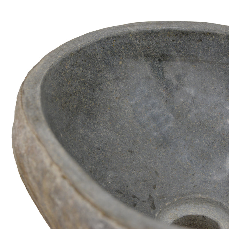 Lavello Grey Stone Countertop Washbasin Ø30x25