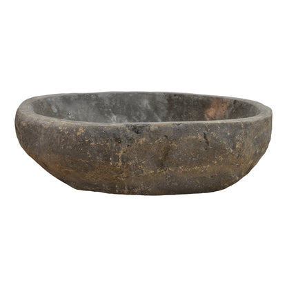 Lavello Countertop Washbasin Grey Stone Ø40x25