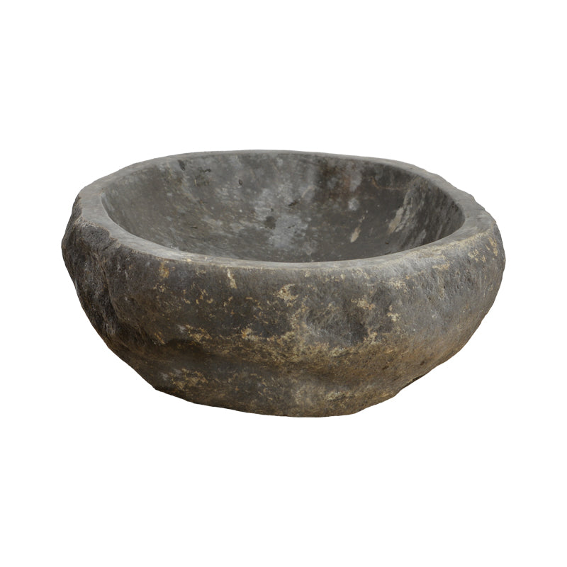 Lavello Countertop Washbasin Grey Stone Ø40x25