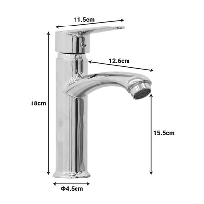 Mentis Basin Mixer Tap Chrome 17x3x18