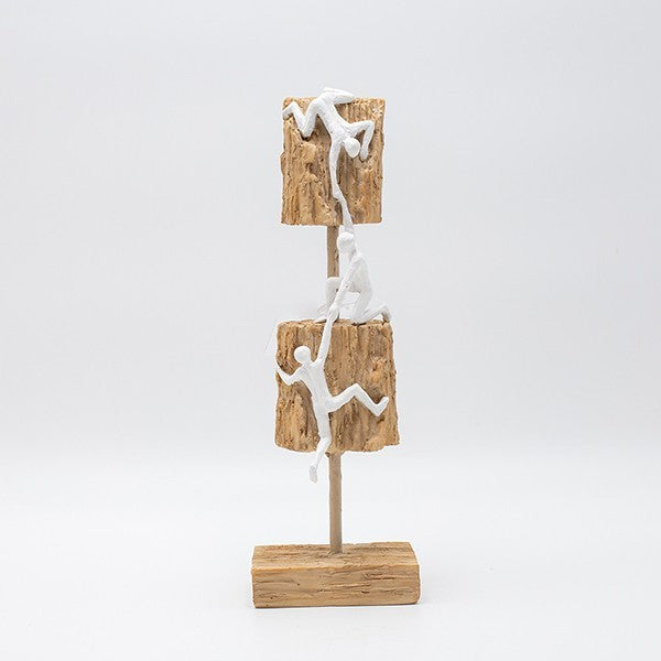 ΔΙΑΚΟΣΜΗΤΙΚΟ ΓΛΥΠΤΟ ΜΕ ΑΝΘΡΩΠΙΝΕΣ ΦΙΓΟΥΡΕΣ ΠΟΥ ΣΚΑΡΦΑΛΩΝΟΥΝ ΠΟΛΥΡΕΖΙΝ ΦΥΣΙΚΟ-ΛΕΥΚΟ 9.5x8x29