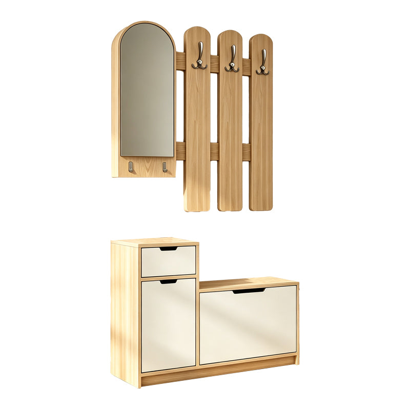 Έπιπλο Εισόδου Kenty  με Καθρέπτη Sonoma με Λευκό MDF 100x28x110