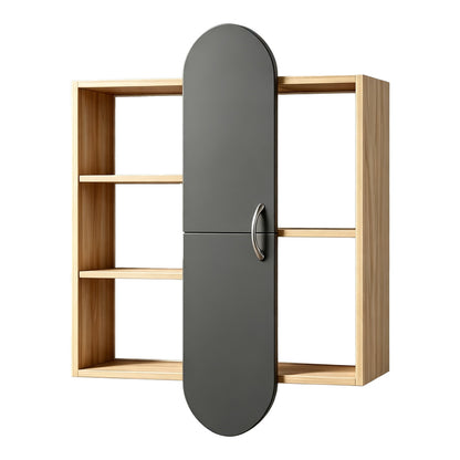 Jonna Sonoma Wall Shelf with Anthracite MDF 60x10x80