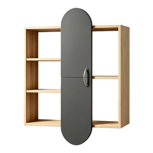 Ραφιέρα Τοίχου Jonna Sonoma με Ανθρακί MDF 60x10x80