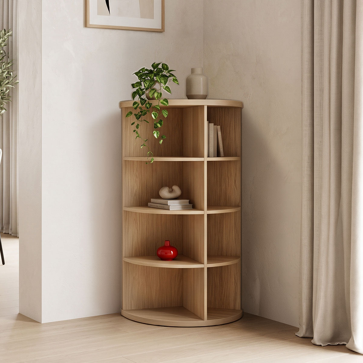 Benzal Corner Shelf Sonoma MDF 80x30x120