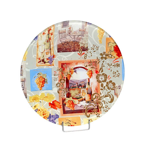 Πιατέλα Γυάλινη με Σταφύλια 26εκ