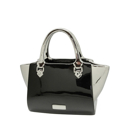 Βάζο Handbag "Milan" Κεραμικό Μαύρο 28x13x25