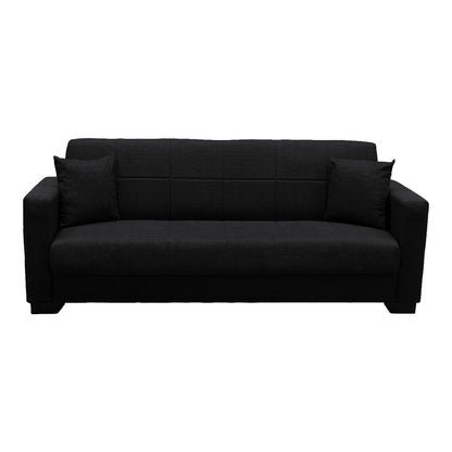 Vox Sofa Bed with Three-Seater Storage Anthracite Fabric 210x84x83