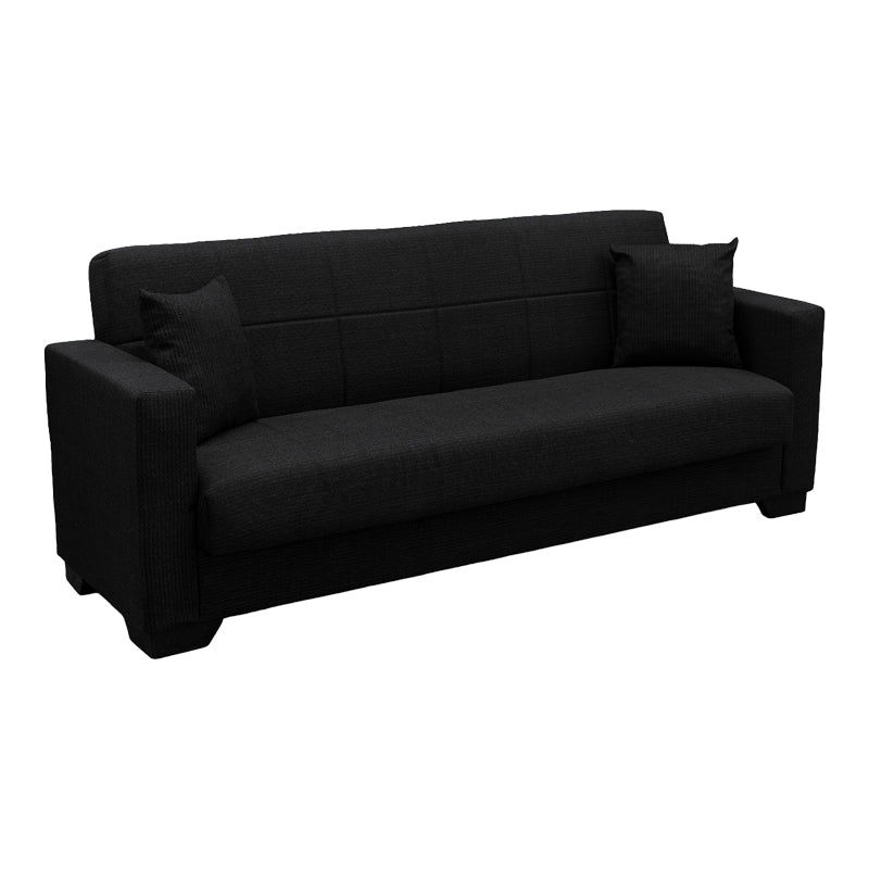 Vox Sofa Bed with Three-Seater Storage Anthracite Fabric 210x84x83