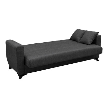 Modesto Three-Seater Sofa Bed with Storage Grey Fabric 215x84x83