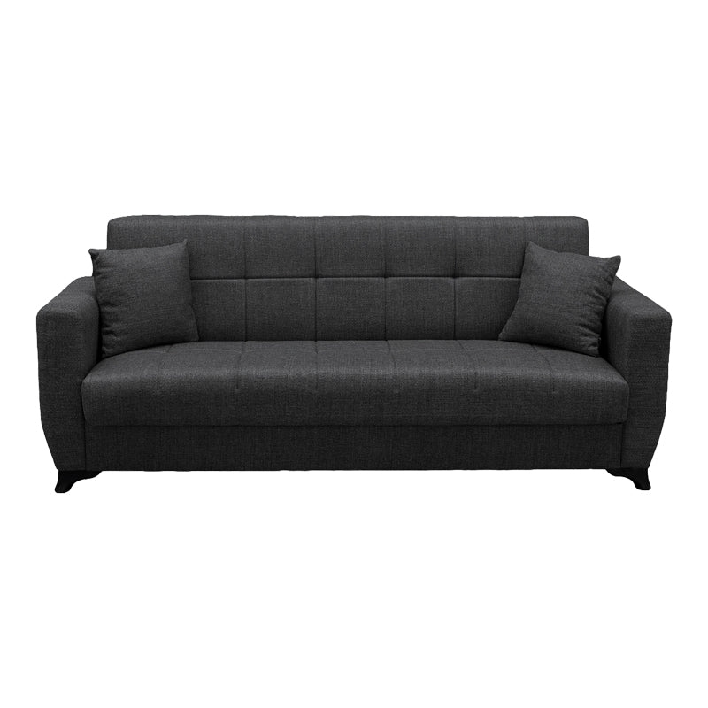 Modesto Three-Seater Sofa Bed with Storage Grey Fabric 215x84x83