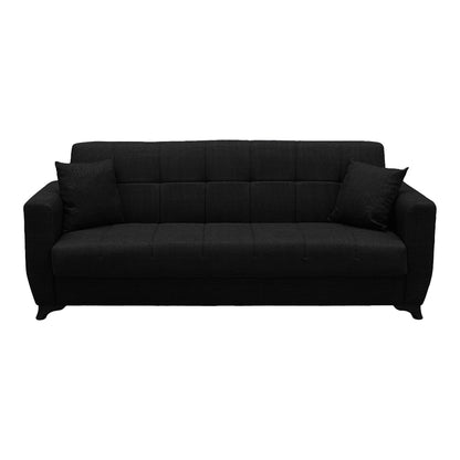 Modesto Three-Seater Sofa Bed with Storage Space, Anthracite Fabric 215x84x83