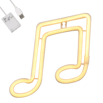 78568 Φωτιστικό Ταμπέλα Φωτεινή Επιγραφή NEON LED Σήμανσης MUSIC NOTE 5W με Καλώδιο Τροφοδοσίας USB - Μπαταρίας 3xAAA (Δεν Περιλαμβάνονται) - Θερμό Λευκό 2700K