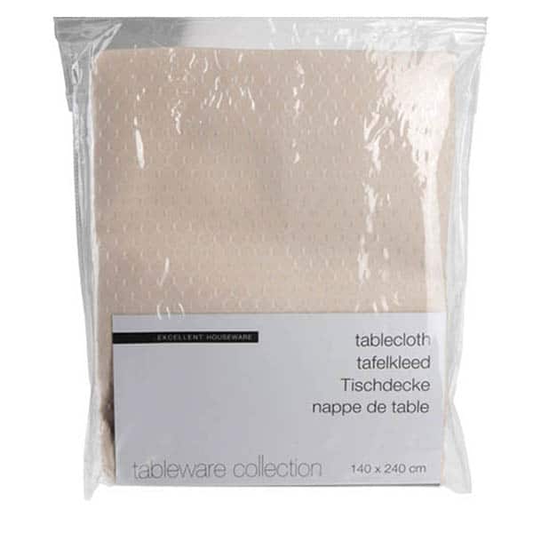 Τραπεζομάντηλο Υφασμάτινο Εκρού 140x240εκ
