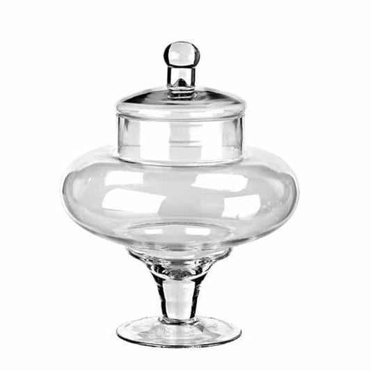 Φοντανιέρα με Πόδι Γυάλινη Διάφανη 20x20x23