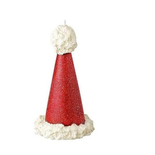 Κερί Σκούφος Άγιος Βασίλης Κόκκινο-Λευκό 9x9x20