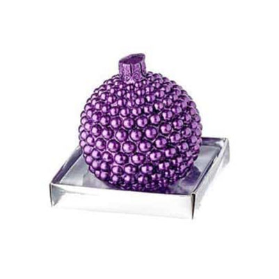 Κερί Μπάλα Μωβ με Πέρλες 10εκ