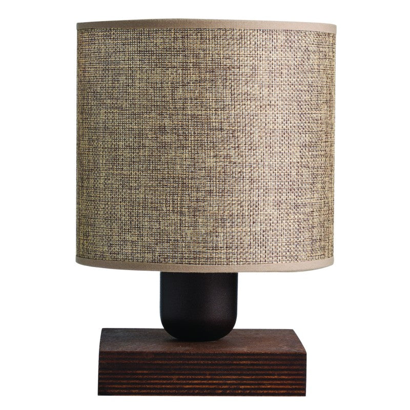 Φωτιστικό Πορτατίφ Ξύλο/Αμπαζούρ Μόκα Ε27 Φ15