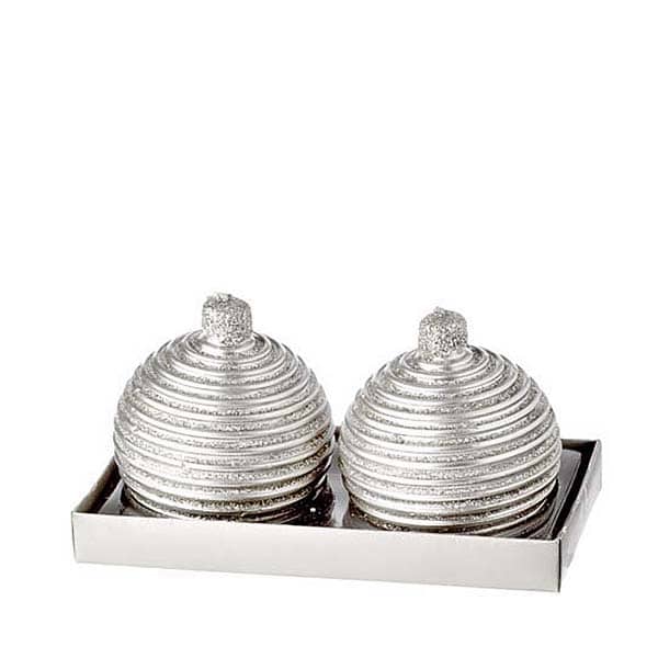 Κερί Μπάλα Ασημί 8εκ S/2