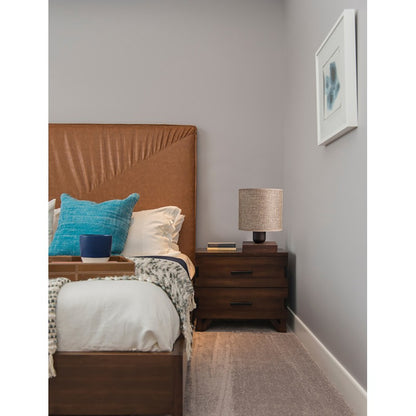 Φωτιστικό Πορτατίφ Ξύλο/Αμπαζούρ Μόκα Ε27 Φ15