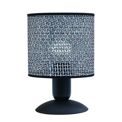 Φωτιστικό Πορτατίφ Μέταλλο/Αμπαζούρ Μαύρο/Γκρι Ε27 Φ15