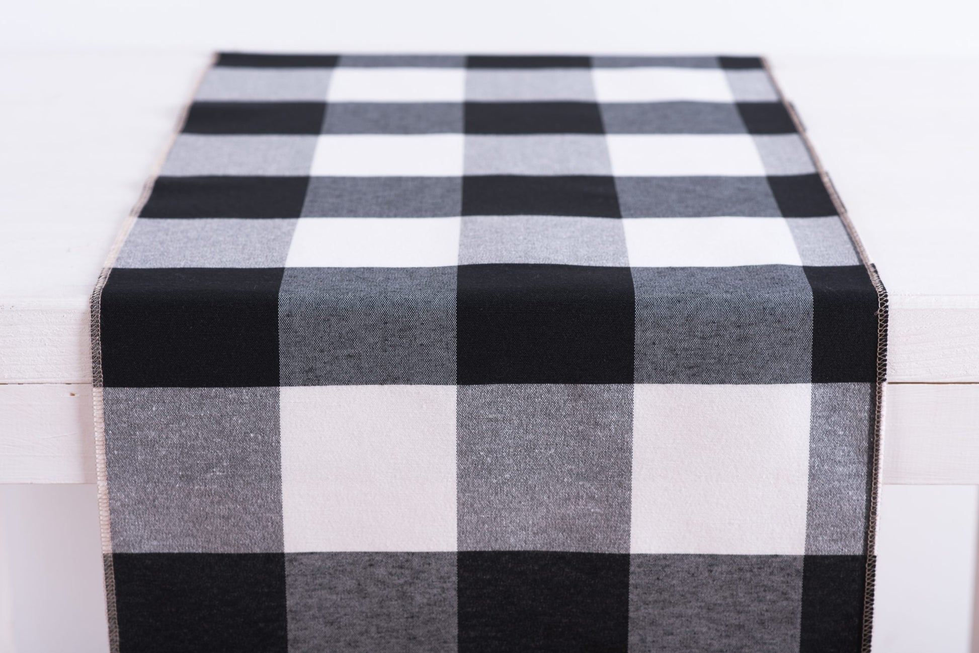 Ράννερ Μεγάλο Καρώ Ασπρόμαυρο 32x150εκ