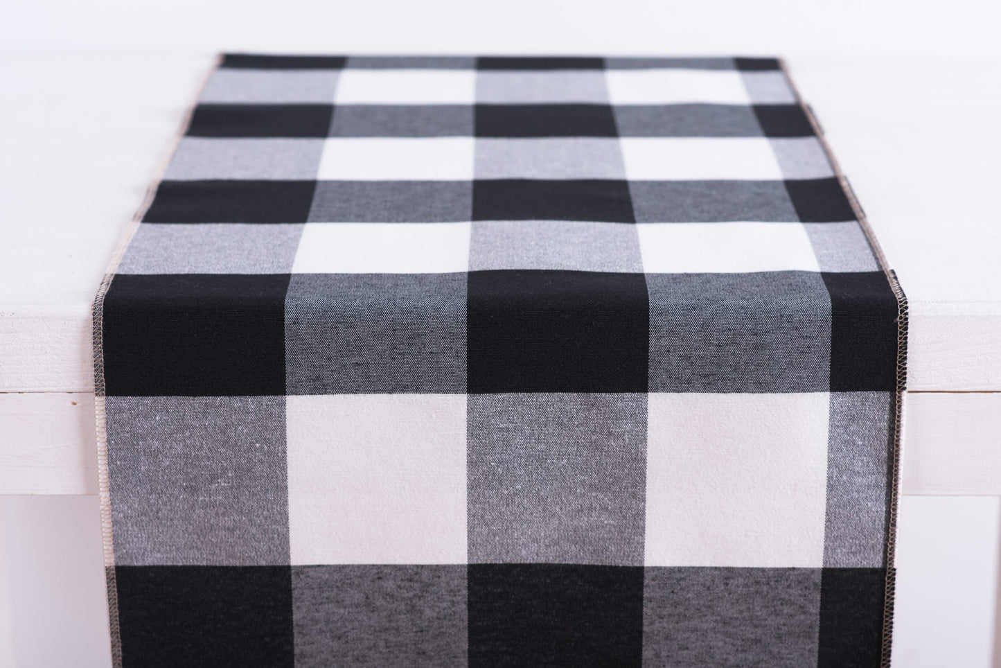 Ράννερ Μεγάλο Καρώ Ασπρόμαυρο 32x250εκ